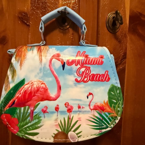 From Miami Handbags - Tropical Flamingo Mini Bag